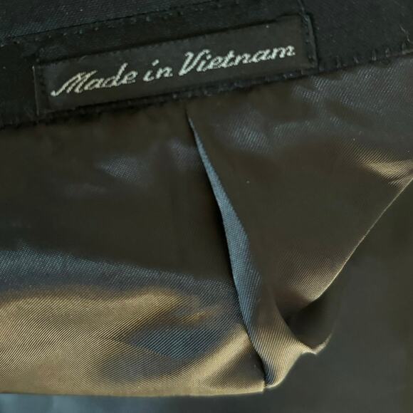 Savile Row Size 44R 44 Black Suit Jacket Blazer Sportcoat Wool Career Office - Picture 6 of 6